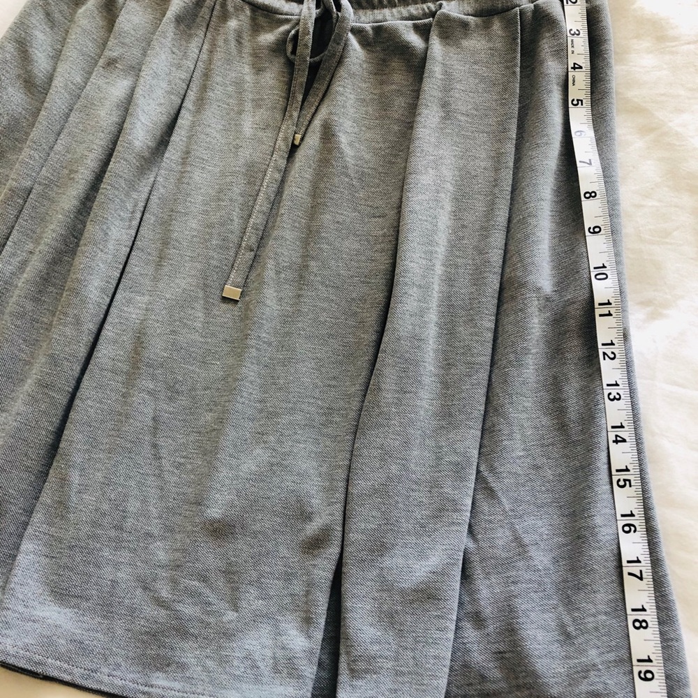 LaCoste Casual Grey Midi Skirt with Drawstring Waist Size L Very Good Condition - Picture 2 of 6